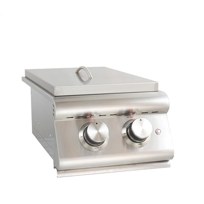 Blaze Premium LTE Built-In Liquid Propane Stainless Steel Double Side Burner With Lid (BLZ-SB2LTE-LP)