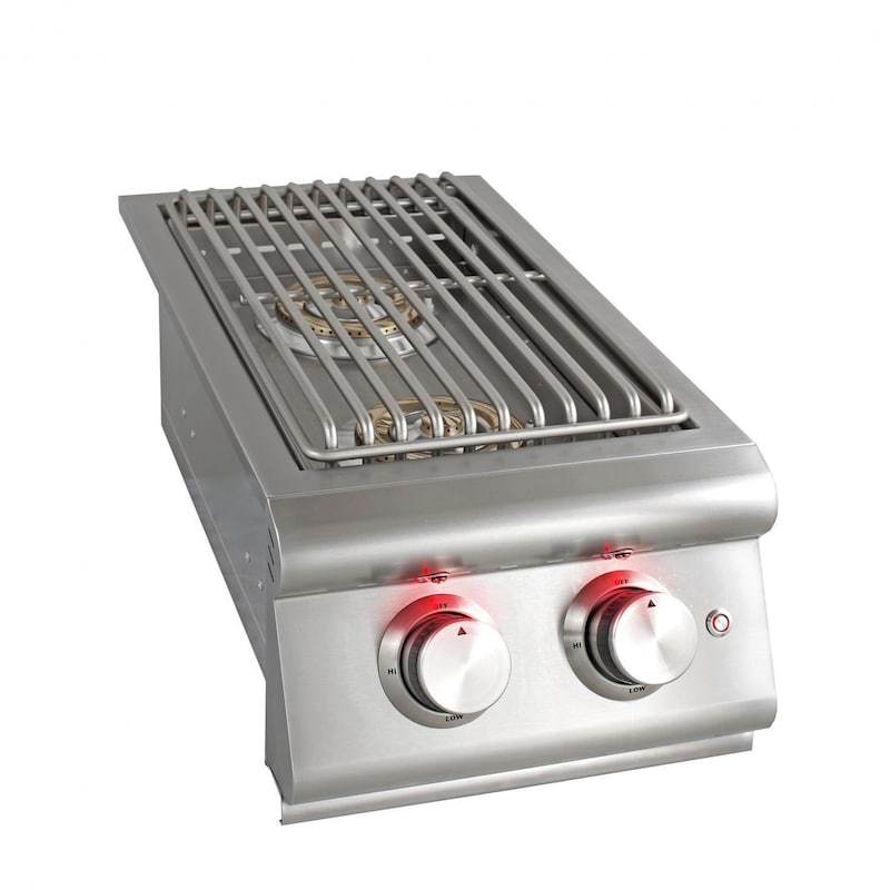 Blaze Premium LTE Built-In Liquid Propane Stainless Steel Double Side Burner With Lid (BLZ-SB2LTE-LP)