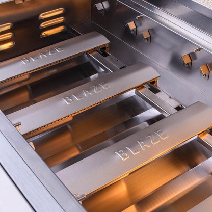 Blaze Grill Package - Premium LTE Marine Grade 32" 4-Burner Built-In Liquid Propane Grill, Side Burner and Beverage Center