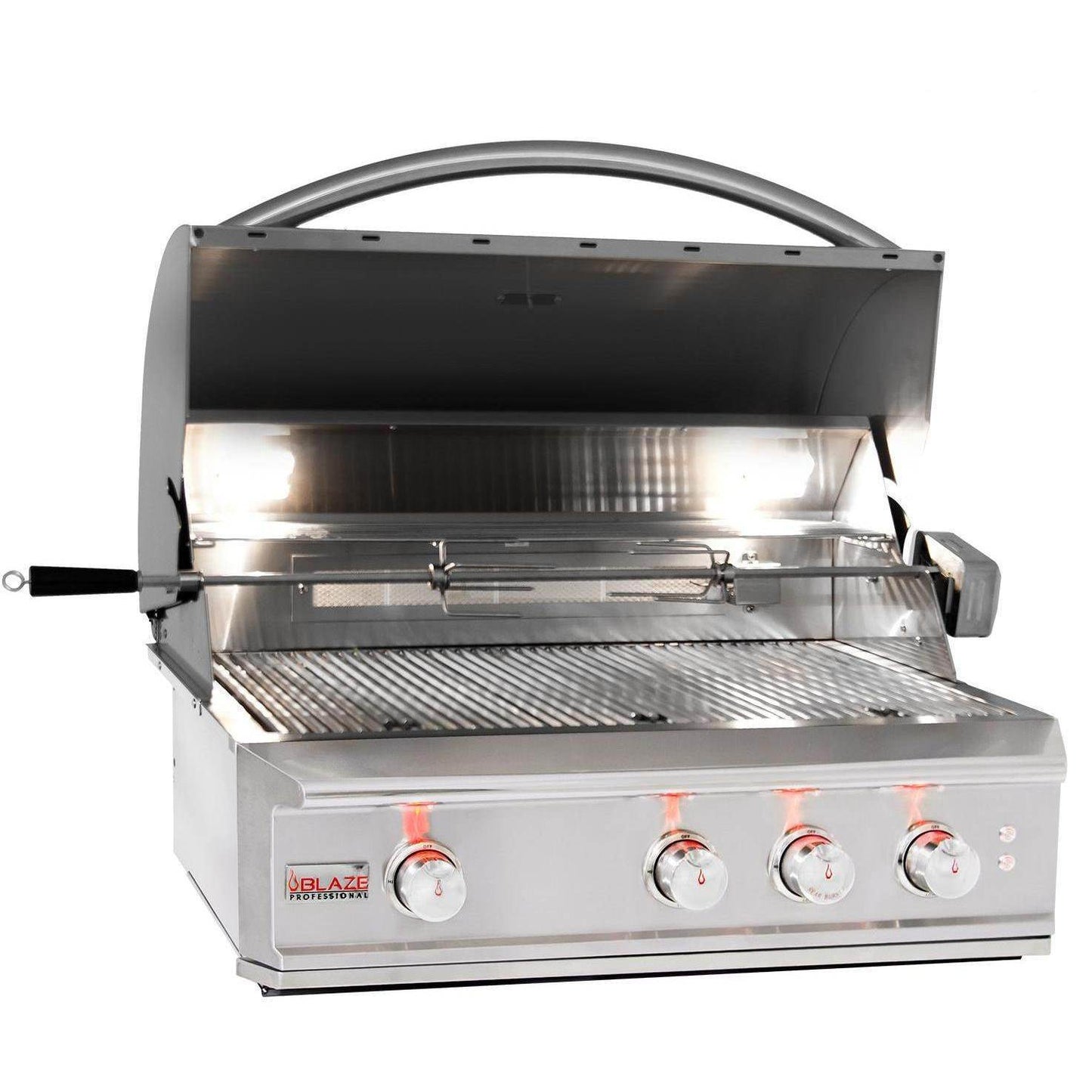 Blaze Grill Package - Professional LUX 34" 3-Burner Built-In Natural Gas Grill and Side Burner in Stainless Steel