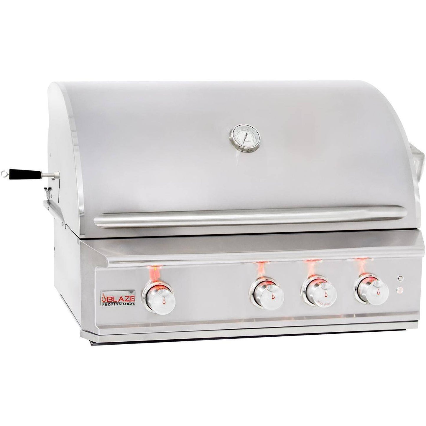 Blaze Grill Package - Professional LUX 34" 3-Burner Built-In Natural Gas Grill and Side Burner in Stainless Steel