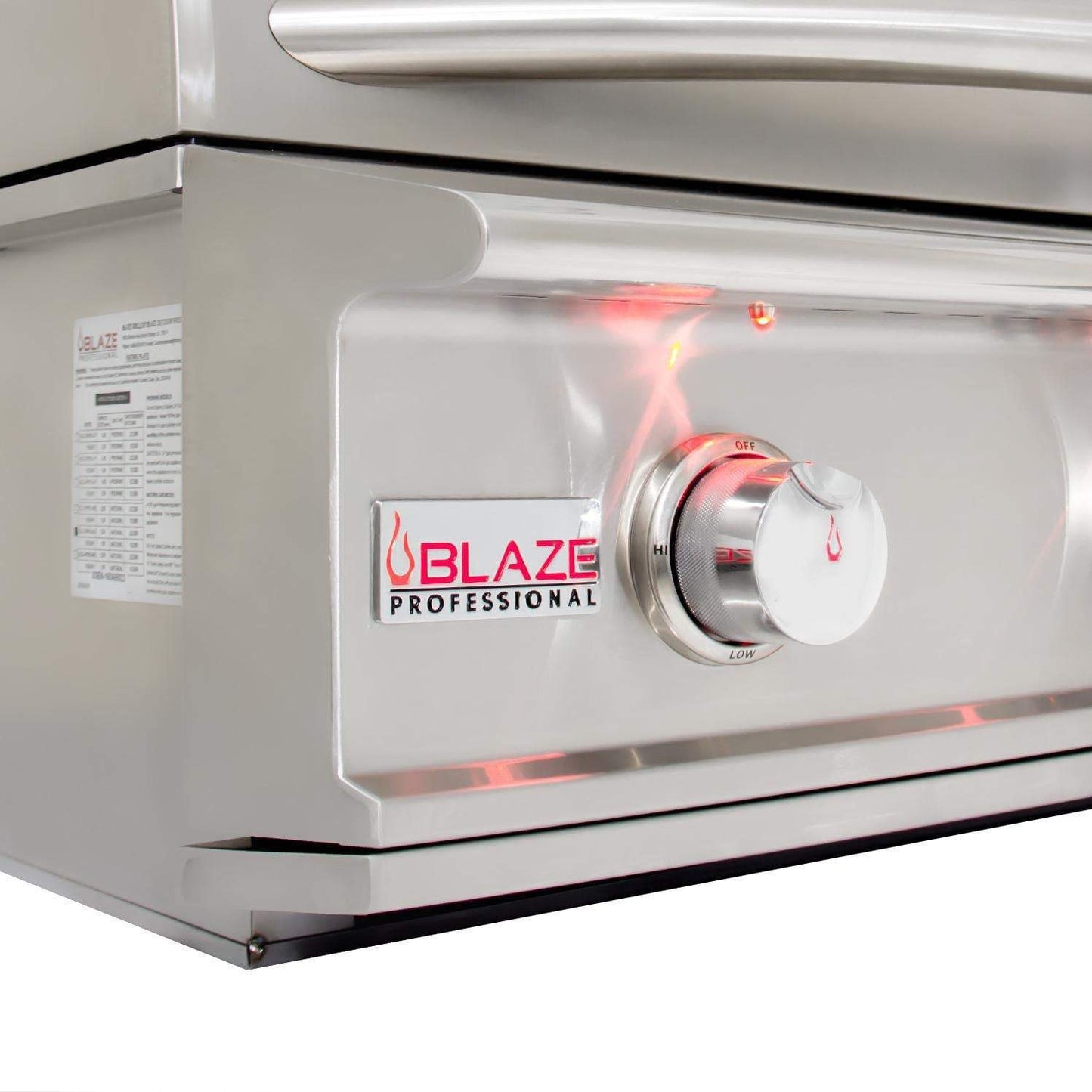 Blaze Grill Package - Professional LUX 34" 3-Burner Built-In Natural Gas Grill and Side Burner in Stainless Steel