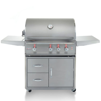 Blaze Professional LUX 34" 3-Burner Freestanding Liquid Propane Gas Grill With Rear Infrared Burner