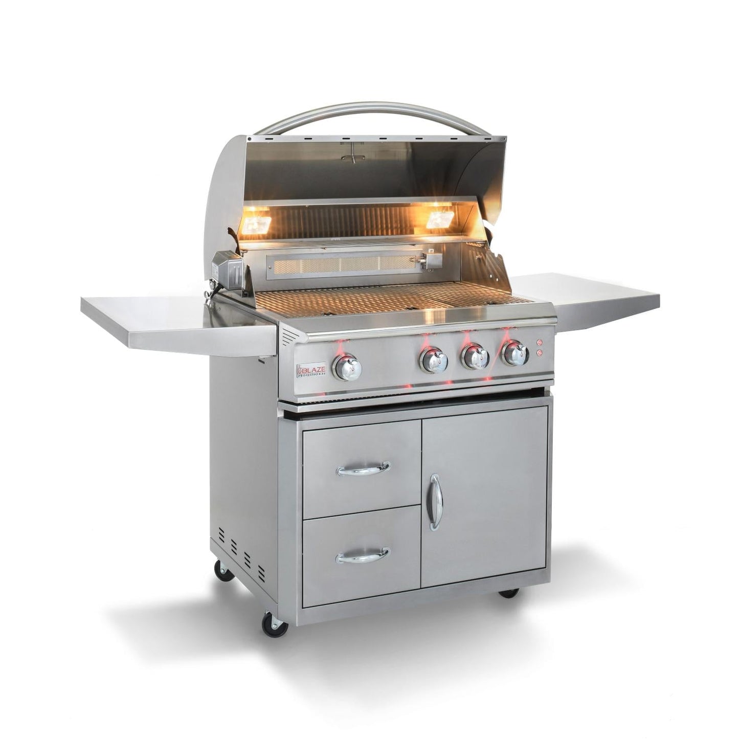 Blaze Professional LUX 34" 3-Burner Freestanding Liquid Propane Gas Grill With Rear Infrared Burner