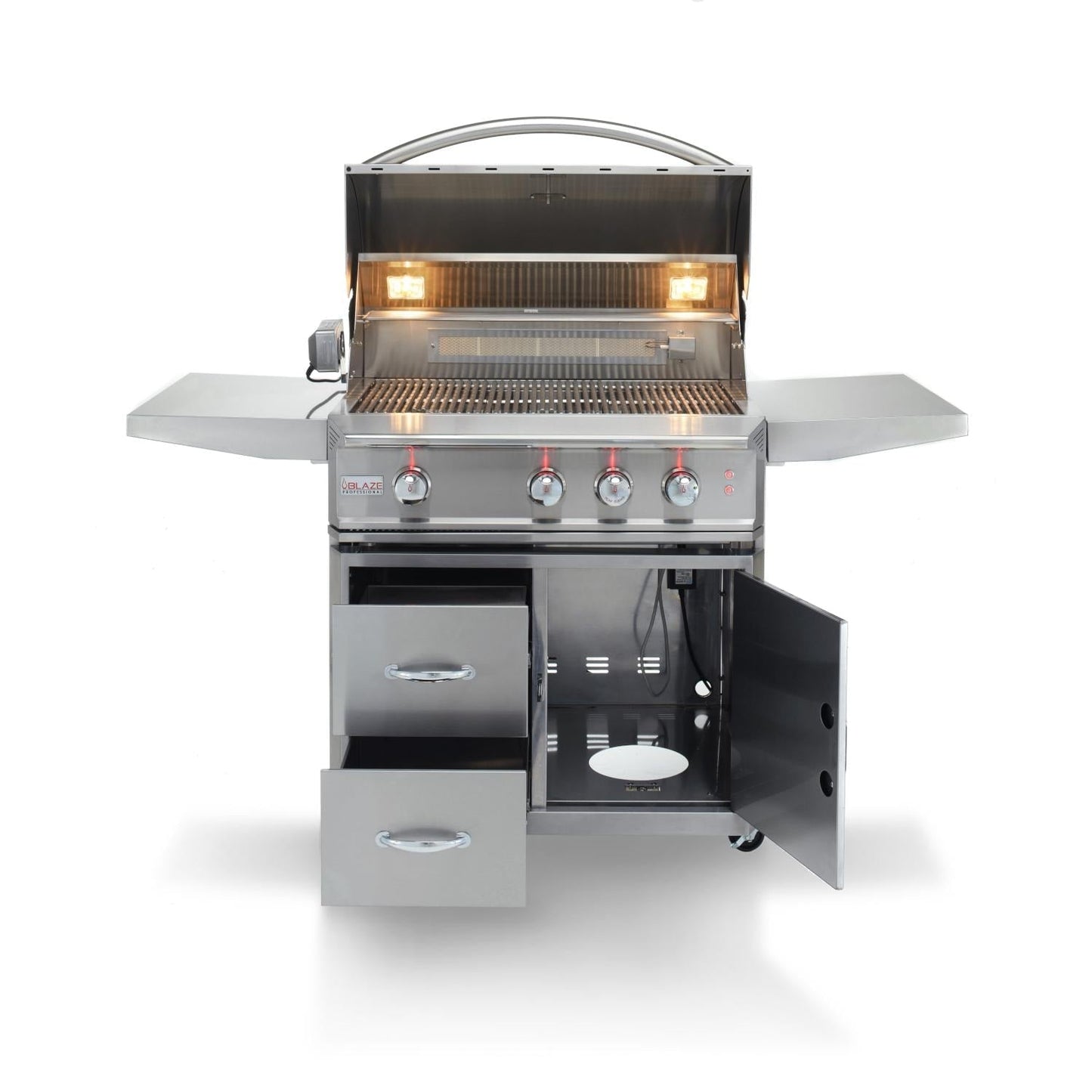 Blaze Professional LUX 34" 3-Burner Freestanding Natural Gas Grill With Rear Infrared Burner