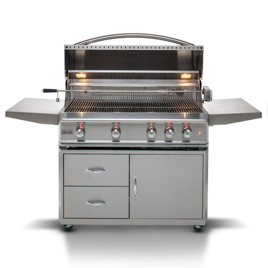 Blaze Professional LUX 44" 4-Burner Freestanding Liquid Propane Grill With Rear Infrared Burner