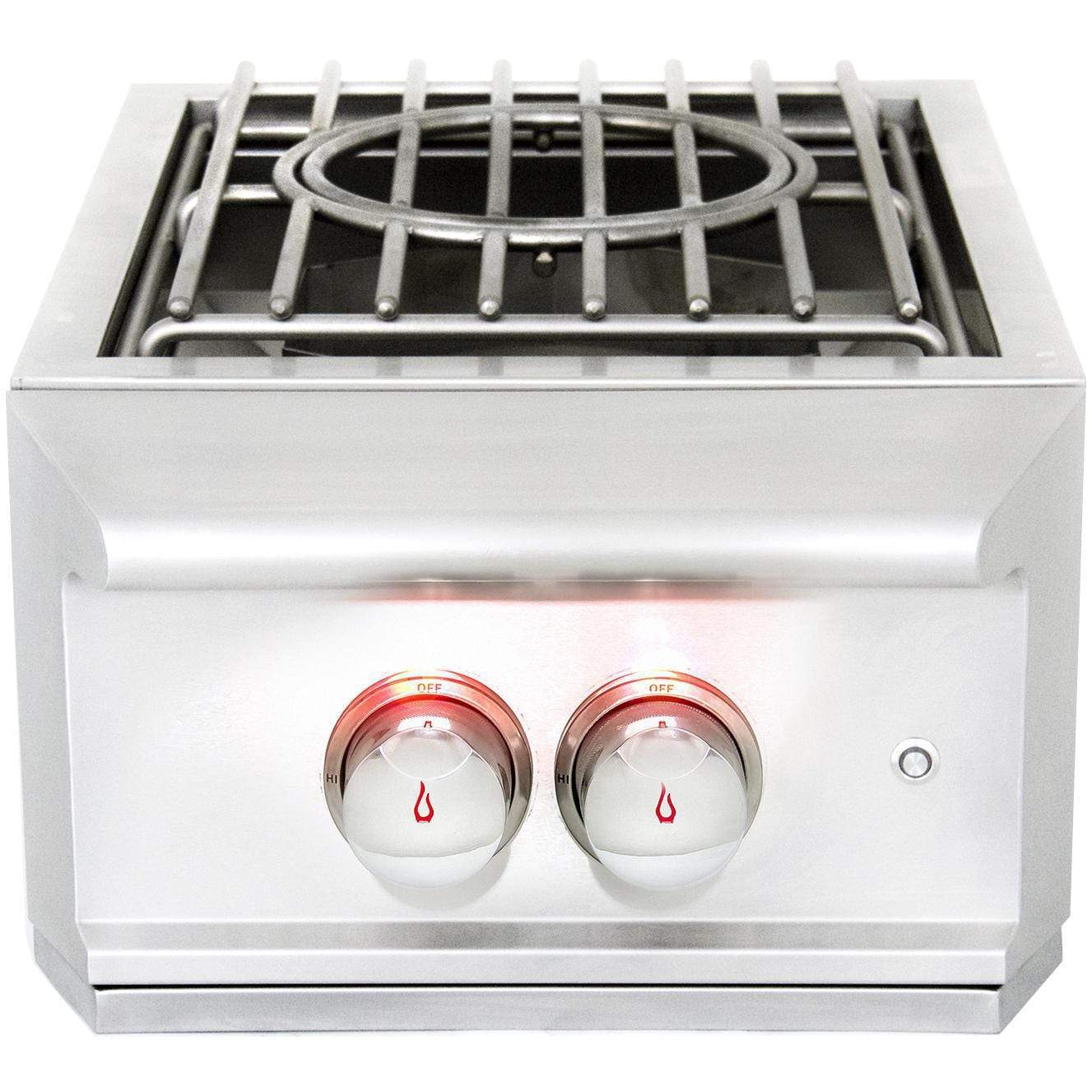 Blaze Professional LUX Built-In Gas High Performance Power Burner W/ Wok Ring & Stainless Steel Lid (BLZ-PROPB-NG)