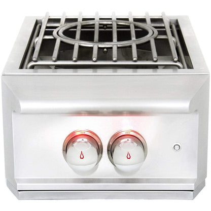 Blaze Professional LUX Built-In Gas High Performance Power Burner W/ Wok Ring & Stainless Steel Lid (BLZ-PROPB-NG)
