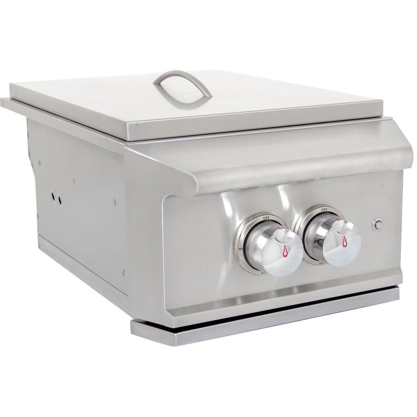 Blaze Professional LUX Built-In Gas High Performance Power Burner W/ Wok Ring & Stainless Steel Lid (BLZ-PROPB-NG)
