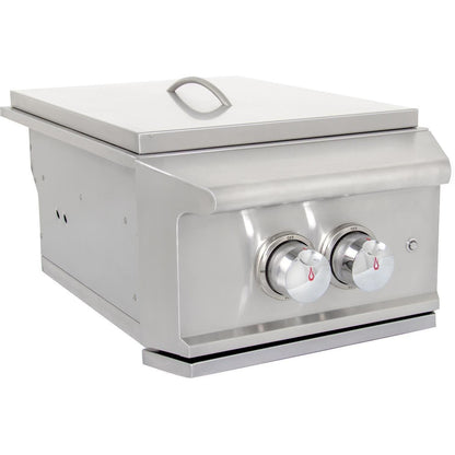 Blaze Professional LUX Built-In Gas High Performance Power Burner W/ Wok Ring & Stainless Steel Lid (BLZ-PROPB-NG)