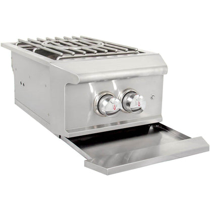 Blaze Professional LUX Built-In Gas High Performance Power Burner W/ Wok Ring & Stainless Steel Lid (BLZ-PROPB-NG)