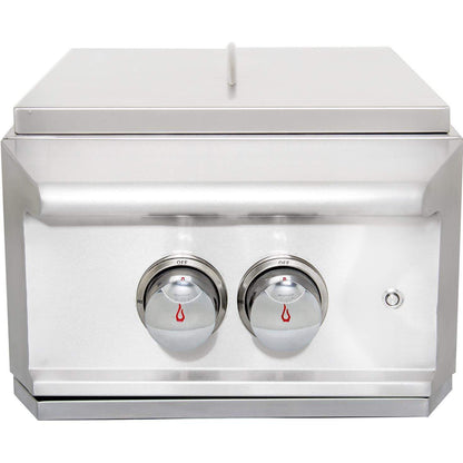 Blaze Professional LUX Built-In Gas High Performance Power Burner W/ Wok Ring & Stainless Steel Lid (BLZ-PROPB-NG)