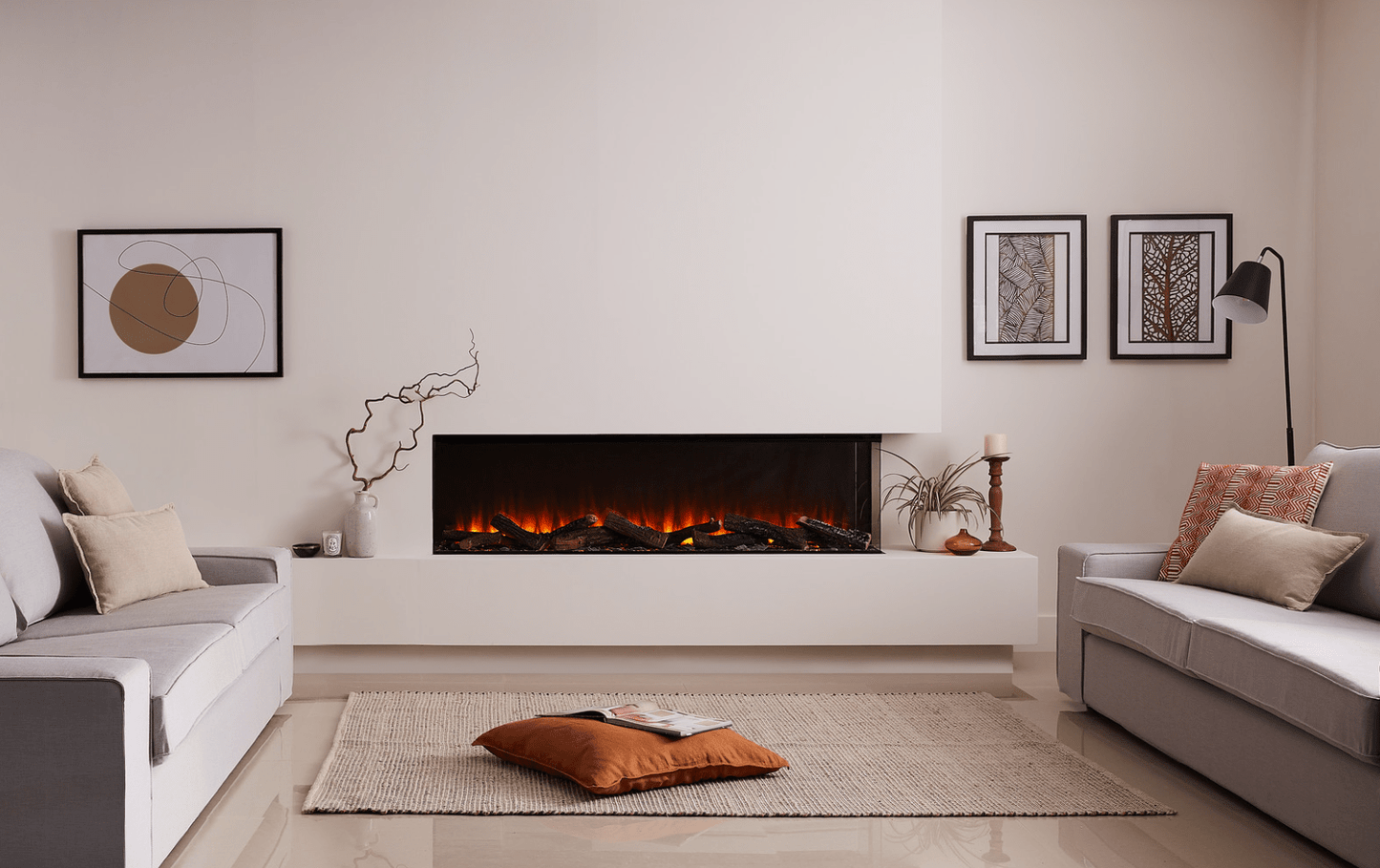 British Fires New Forest 63" Electric Fireplace