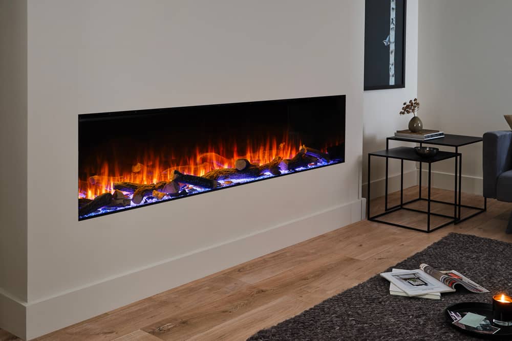 British Fires New Forest 75" Electric Fireplace
