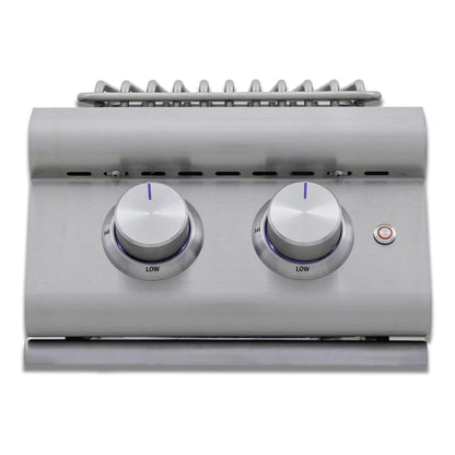Blaze Premium LTE+ Propane Gas Double Side Burner with Lid in Stainless Steel (BLZ-SB2-LTE3-LP)