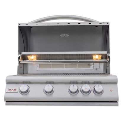 Blaze Premium LTE+ 32" 4-Burner Built-In Propane Gas Grill W/ Rear Infrared Burner & Lift-Assist Hood (BLZ-4LTE3-LP)