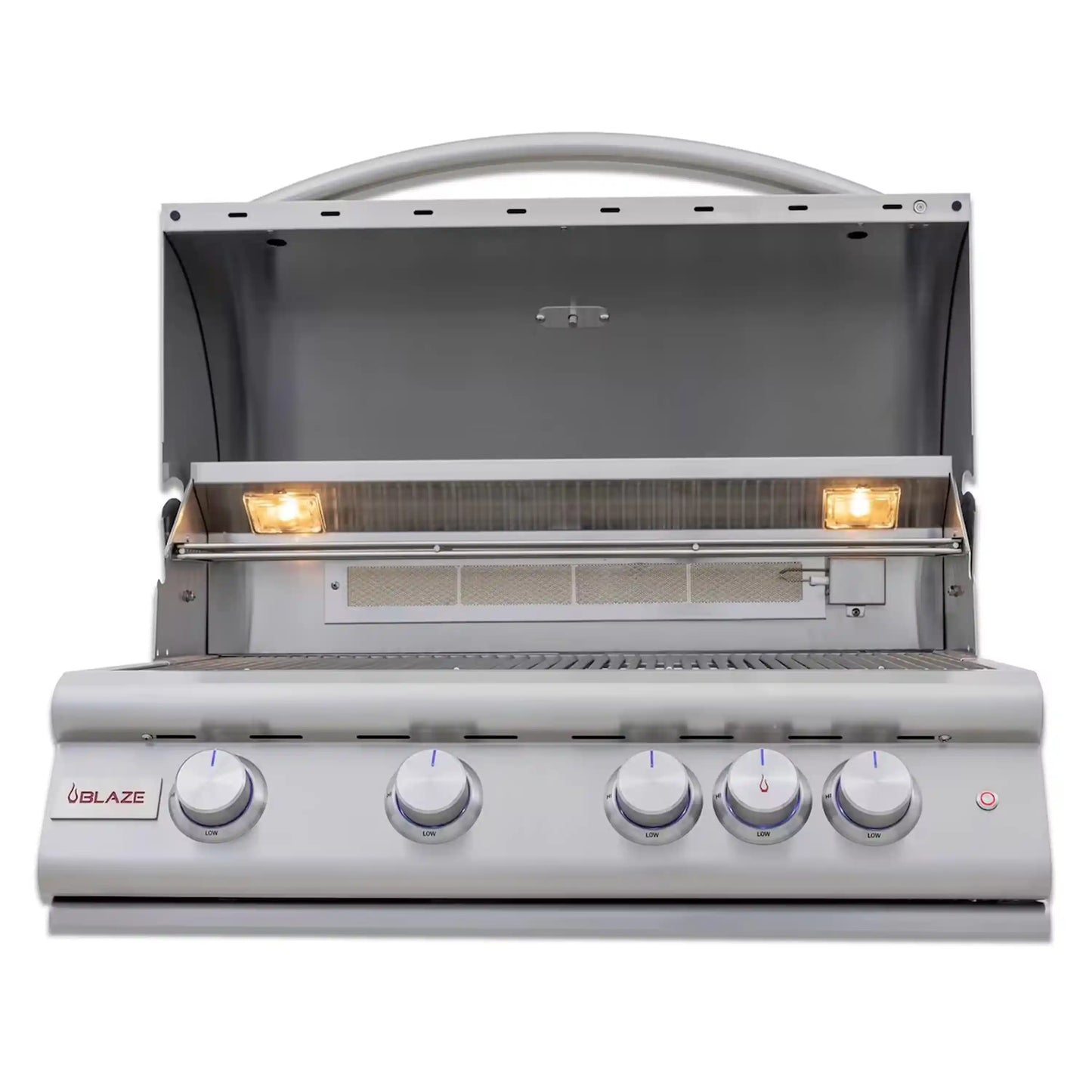 Blaze Premium LTE+ 32" 4-Burner Built-In Natural Gas Grill W/ Rear Infrared Burner & Lift-Assist Hood (BLZ-4LTE3-NG)