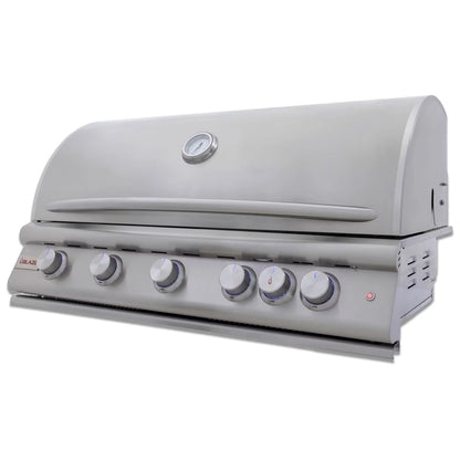 Blaze Grill Package - Premium LTE 40" 5-Burner Built-In Liquid Propane Grill, and  Grill Cart in Stainless Steel