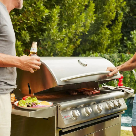 Blaze Grill Package - Premium LTE 40" 5-Burner Built-In Liquid Propane Grill, and  Grill Cart in Stainless Steel