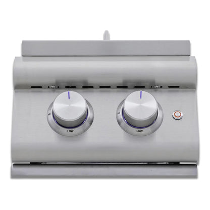 Blaze Premium LTE+ Propane Gas Double Side Burner with Lid in Stainless Steel (BLZ-SB2-LTE3-LP)