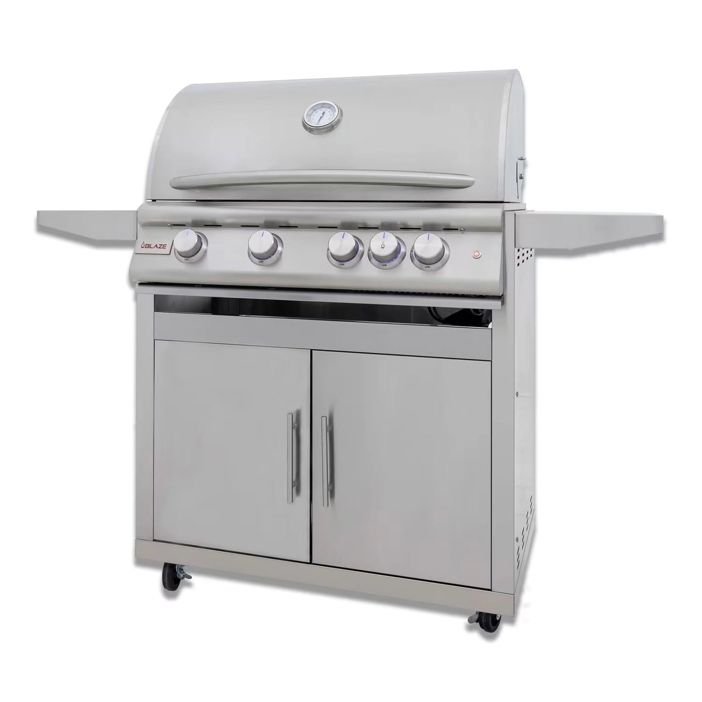 Blaze Grill Package - Premium LTE 32" 4-Burner Built-In Liquid Propane Grill, and  Grill Cart in Stainless Steel