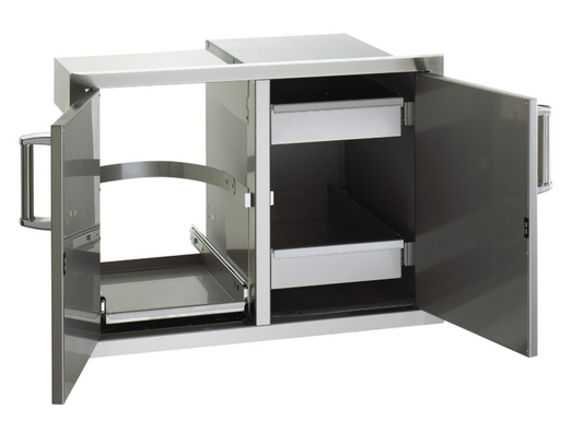 Fire Magic Double Doors with Trash Tray & Dual Drawers