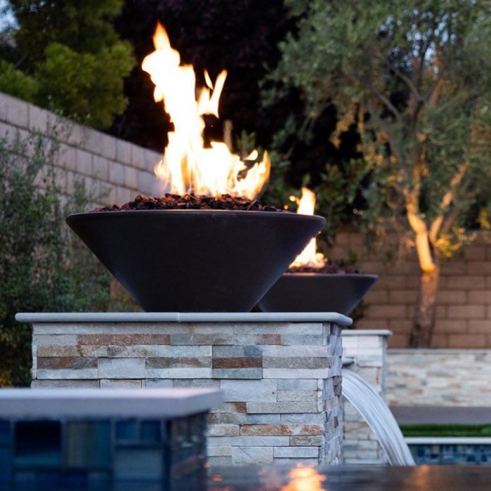 Cazo Concrete Fire Bowl by The Outdoor Plus - Free Cover Included