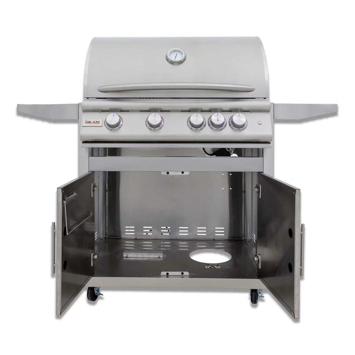 Blaze Grill Package - Premium LTE 32" 4-Burner Built-In Liquid Propane Grill, and  Grill Cart in Stainless Steel
