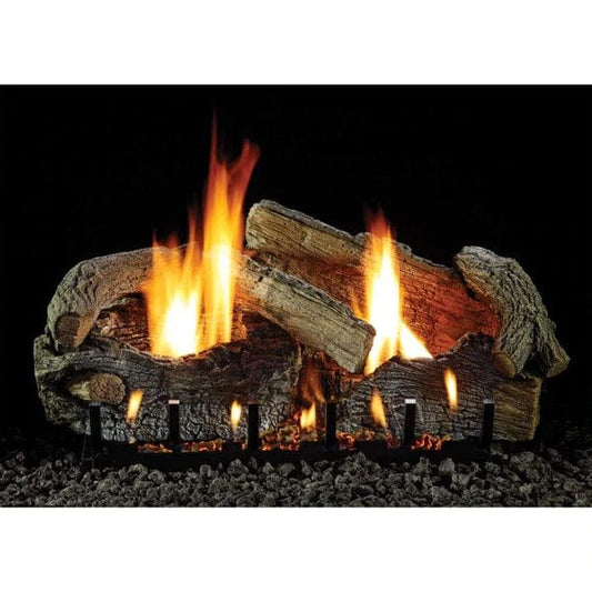 Empire White Mountain Hearth Stacked Aged Oak 24" Refractory Log Set LS24SRAO