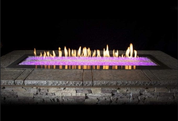 Empire White Mountain Hearth Carol Rose 48" Outdoor Linear Fire Pit Multicolor LED OL48TP18