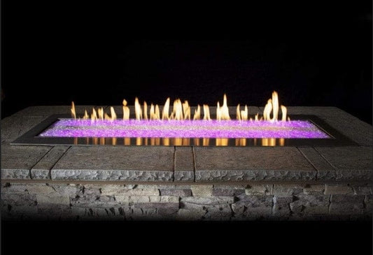 Empire White Mountain Hearth Carol Rose 48" Outdoor Linear Fire Pit Multicolor LED OL48TP18