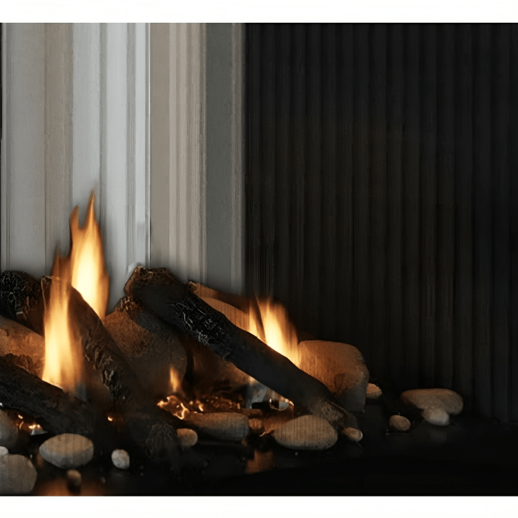 Empire White Mountain Hearth Tahoe Clean-Face See-Through Premium 36-inch Mixed Log and Stone, Ember & Fireplace Floor Accessory DG36MX