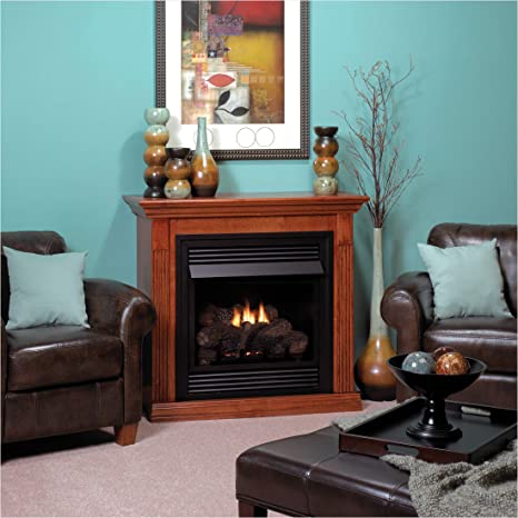 Empire White Mountain Hearth Vail Vent 26" Deluxe Mantel Combination Fireplace VFD26FM