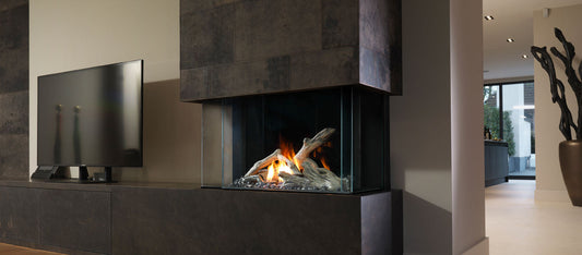 Marquis Enclave 34" Bay Peninsula Linear Direct Vent Fireplace MQZCVBG34
