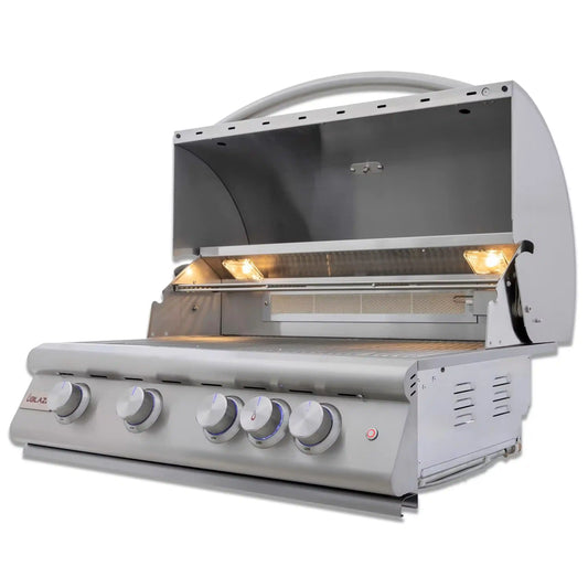 Blaze Premium LTE+ 32" 4-Burner Built-In Propane Gas Grill W/ Rear Infrared Burner & Lift-Assist Hood (BLZ-4LTE3-LP)