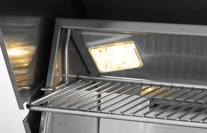 Fire Magic Echelon Diamond E790i 36" Natural Gas Built-In Grill with 1 Sear Burner, Backburner, Rotisserie Kit, Magic View Window and Analog Thermometer (E790I-8LAN-W)