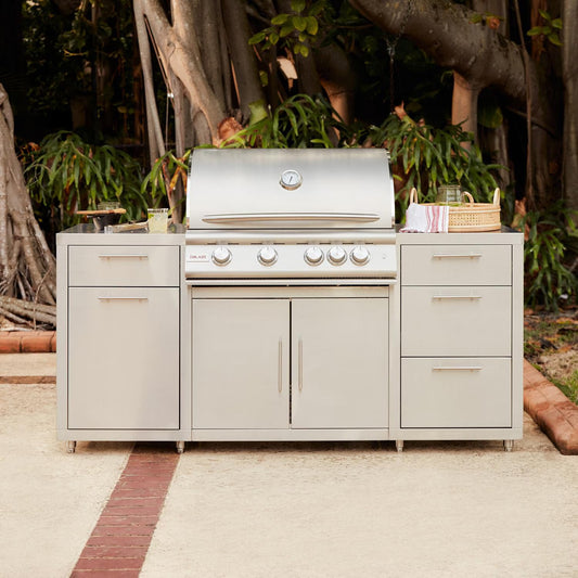 Blaze 6 ft BBQ Island with Premium 32" LTE Series Natural Gas Grill in Stainless Steel (BLZ-SS-ISLAND-4LTE2-NG)