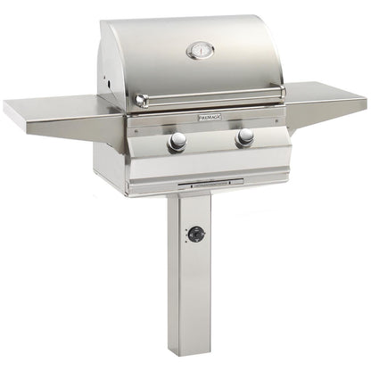 Fire Magic 24" Choice Freestanding Propane Gas Grill with Analog Thermometer On In-Ground Post (C430S-RT1P-G6)