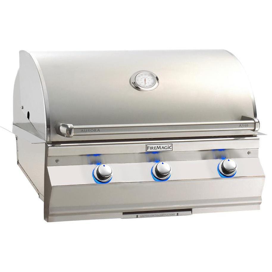 Fire Magic 30" Aurora Built-In Propane Gas Grill with Analog Thermometer in Stainless Steel (A540I-7EAP)