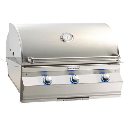 Fire Magic 30" Aurora Built-In Propane Gas Grill with Analog Thermometer in Stainless Steel (A540I-7EAP)