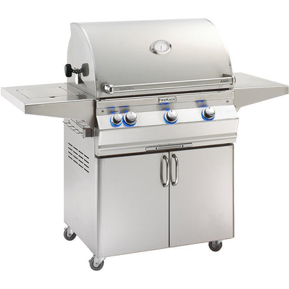 Fire Magic Aurora 30" Propane Gas Grill with One Infrared Burner, Rotisserie, Side Burner, & Analog Thermometer (A660S-8LAP-62)