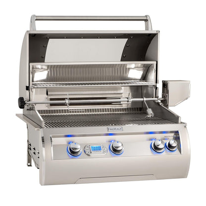 Fire Magic 30" Echelon Diamond Built-In Natural Gas Grill, One Infrared Burner, Magic View Window, Rotisserie & Digital Thermometer (E660I-8L1N-W)