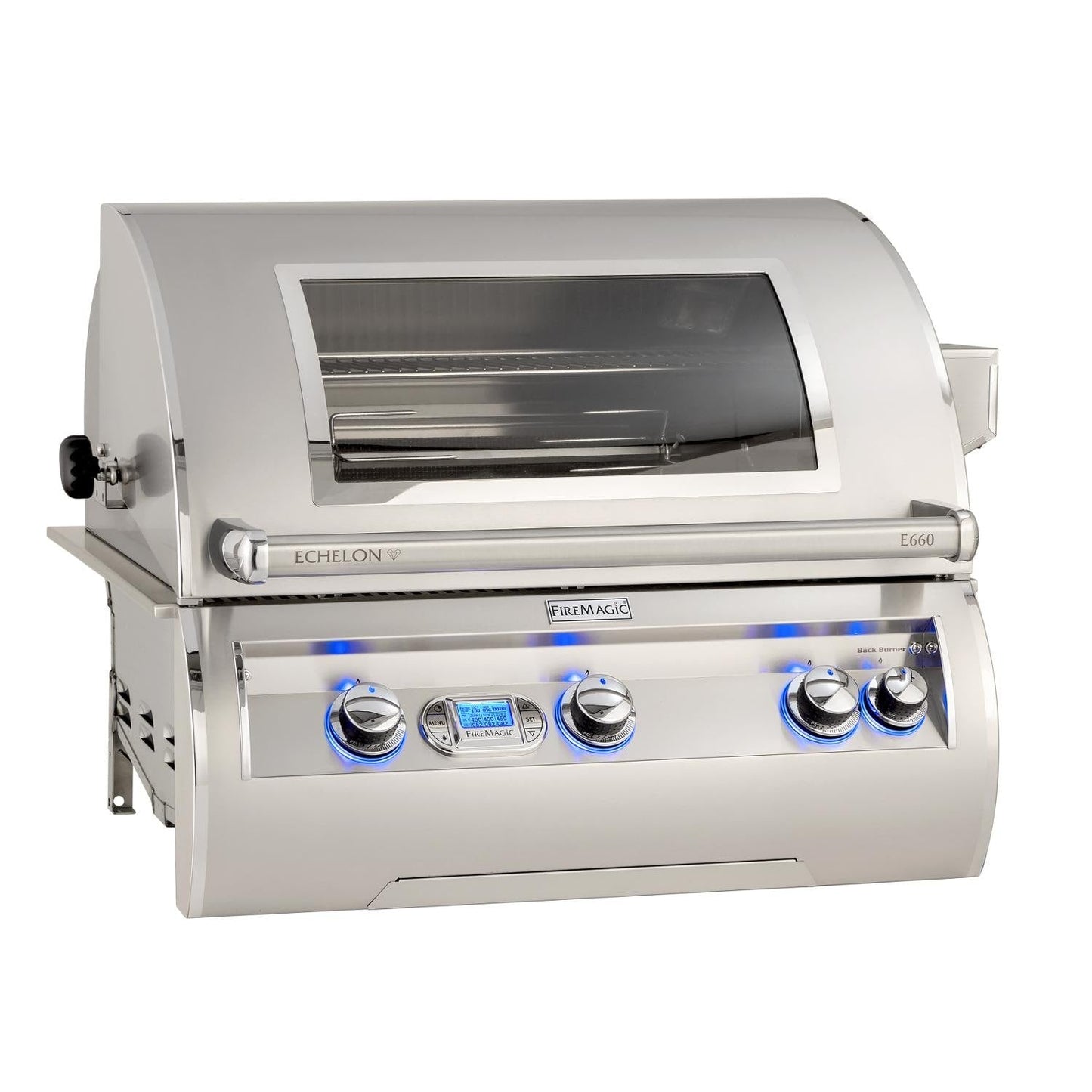 Fire Magic 30" Echelon Diamond Built-In Propane Gas Grill with Magic View Window in Stainless Steel (E660I-8E1P-W)