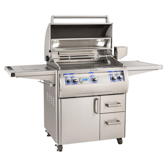 Fire Magic 30" Echelon Diamond Freestanding Liquid Propane Gas Grill with Side Burner Rotisserie & Digital Thermometer (E660S-8E1P-62)