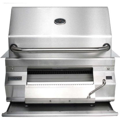Fire Magic 30-Inch Legacy Built-In Smoker Charcoal Grill in Stainless Steel (14-SC01C-A)