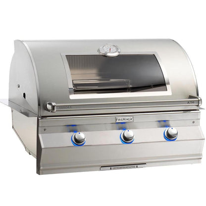 Fire Magic 36" Aurora Built-In Propane Gas Grill with One Infrared Burner Magic View Window And Analog Thermometer (A790I-7LAP-W)