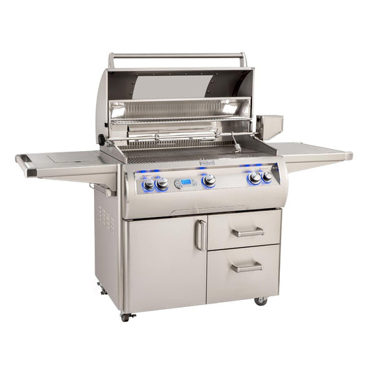 Fire Magic 36" Echelon Diamond Freestanding Liquid Propane Gas Grill, Side Burner, Magic View Window, Digital Thermometer (E790S-8E1P-62-W)