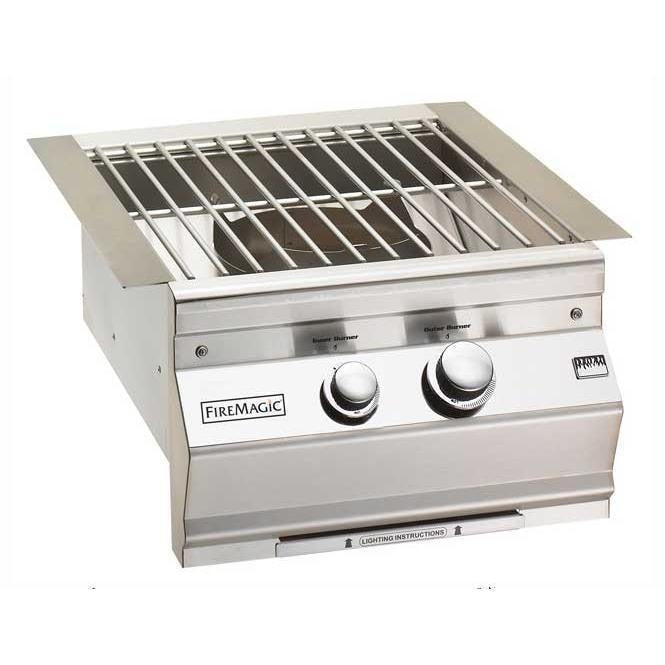 Fire Magic Aurora Built-In Propane Gas Power Side Burner with Stainless Steel Grid (19-7B1P-0)
