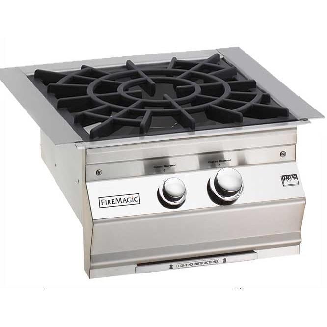 Fire Magic Classic Built-In Propane Gas Power Burner with Porcelain Coated Cast Iron Grid (19-KB2P-0)