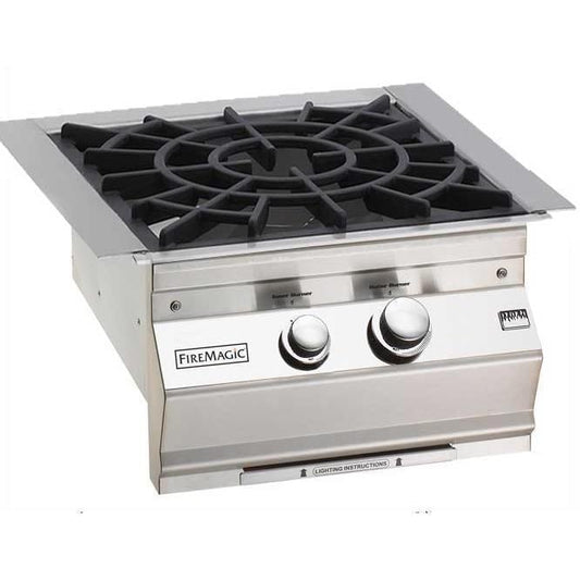 Fire Magic Classic Built-In Propane Gas Power Burner with Porcelain Coated Cast Iron Grid (19-KB2P-0)